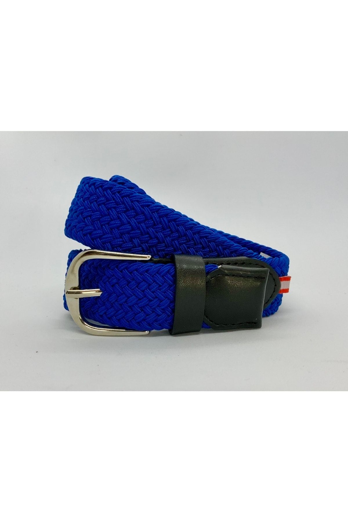 Elastic Knitted Children's Belt Saxe Blue