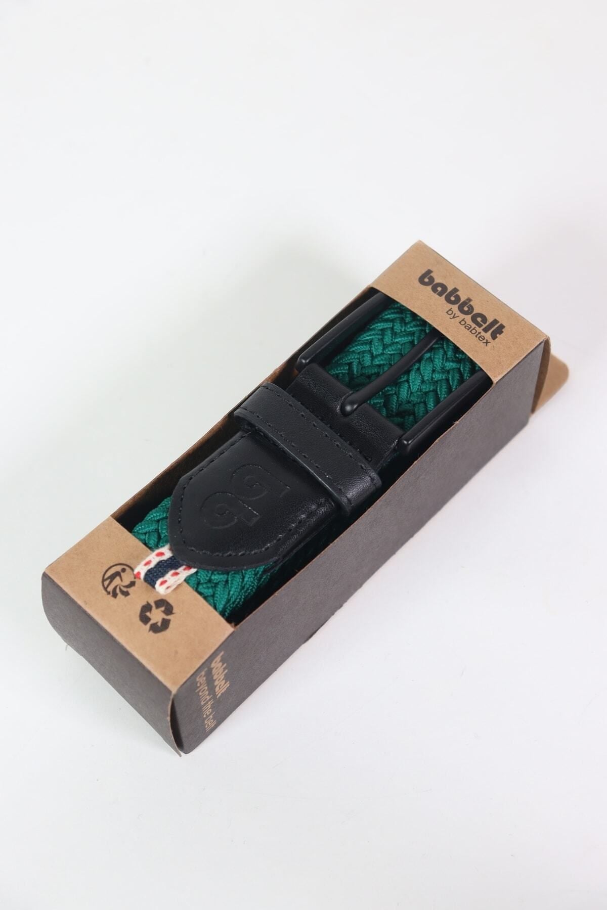 Elastischer Strickgürtel Unisex Dunkelgrün