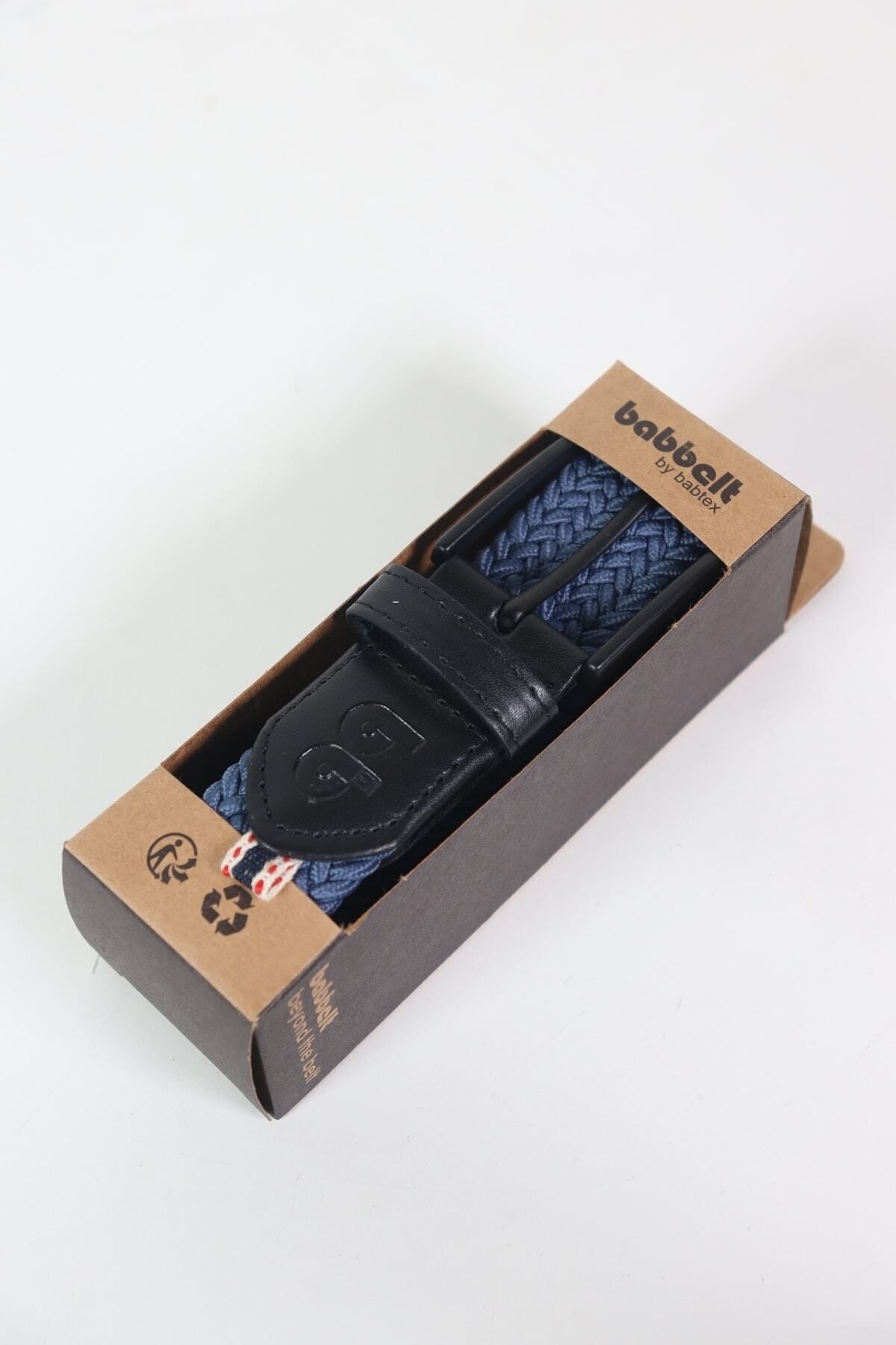 Elastischer Strick-Unisex-Gürtel Indigo