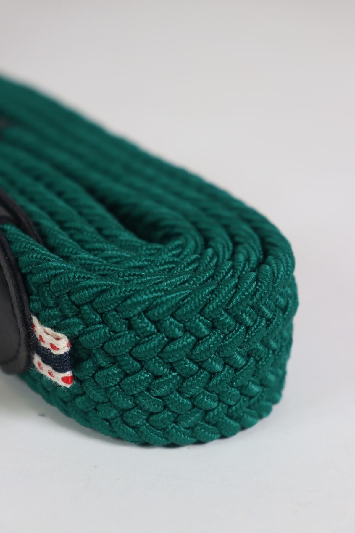 Elastischer Strickgürtel Unisex Dunkelgrün
