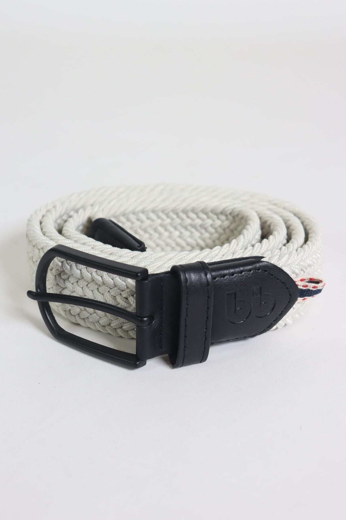 Elastischer Strickgürtel Unisex Ecru