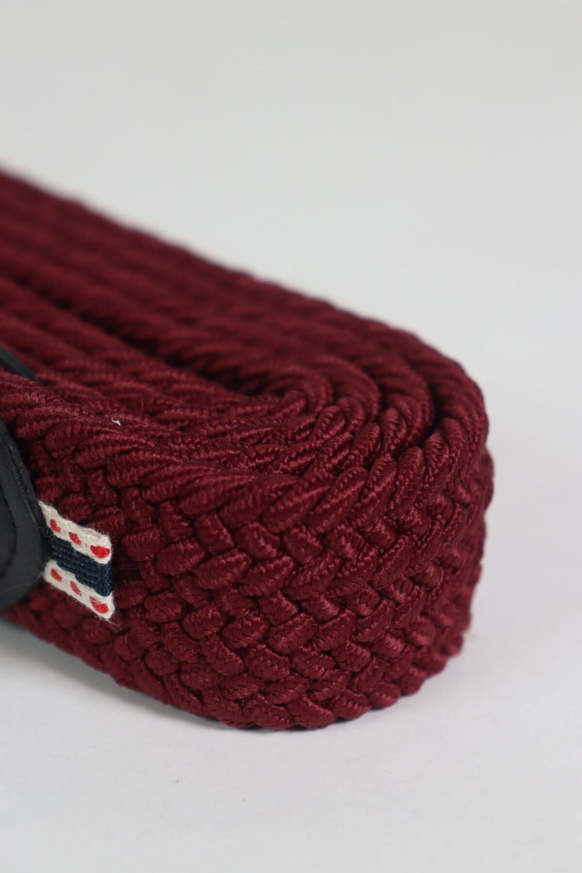 Elastischer Strickgürtel Unisex Bordeauxrot
