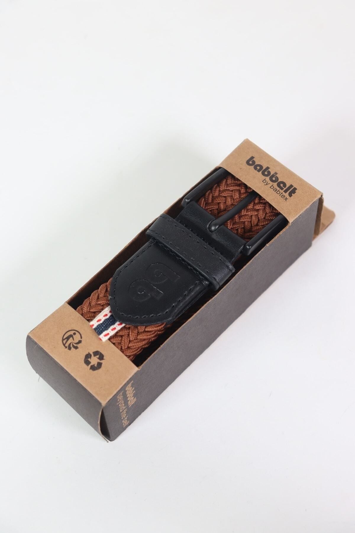 Elastischer Strickgürtel Unisex Hellbraun