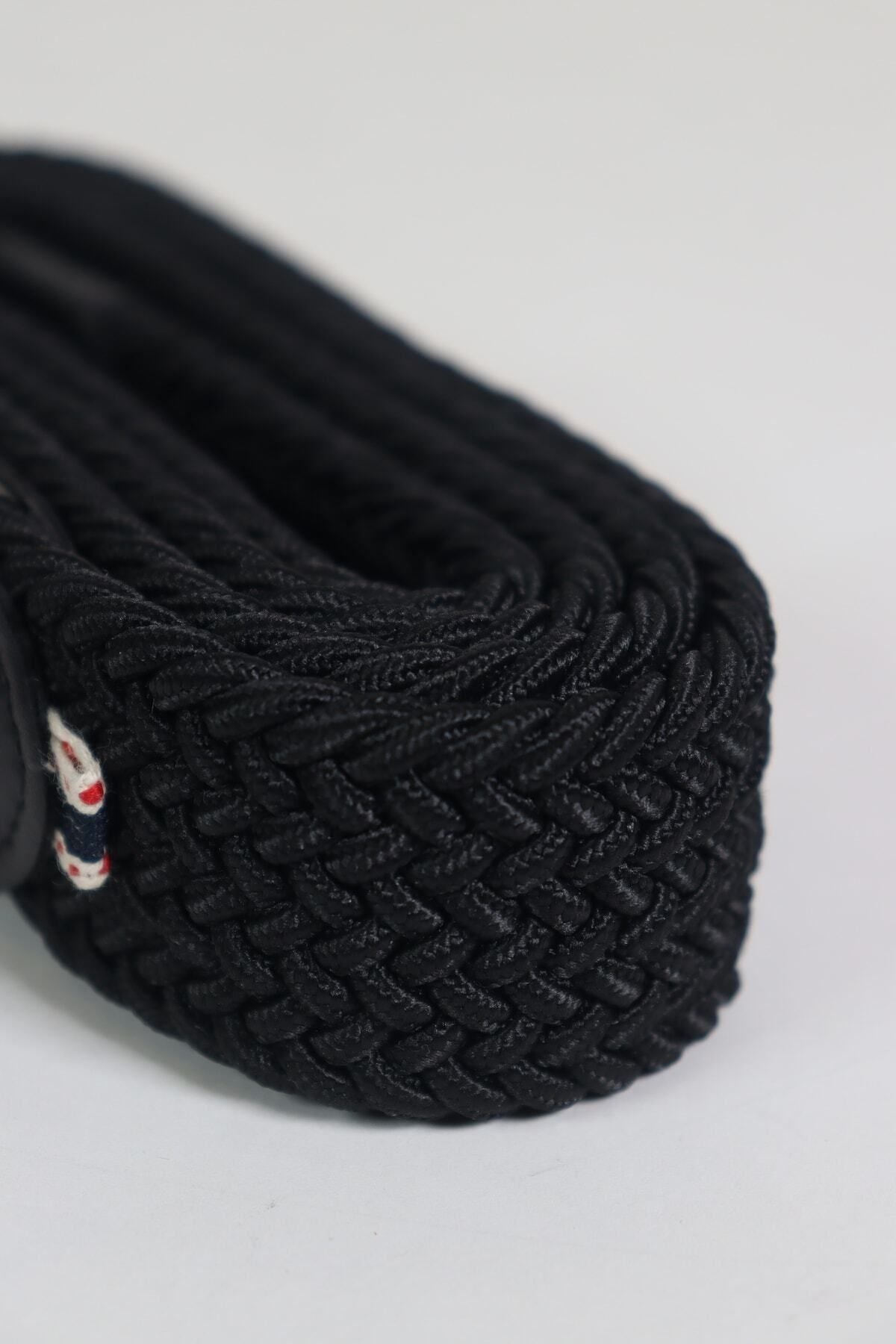 Elastischer Strickgürtel Unisex Schwarz