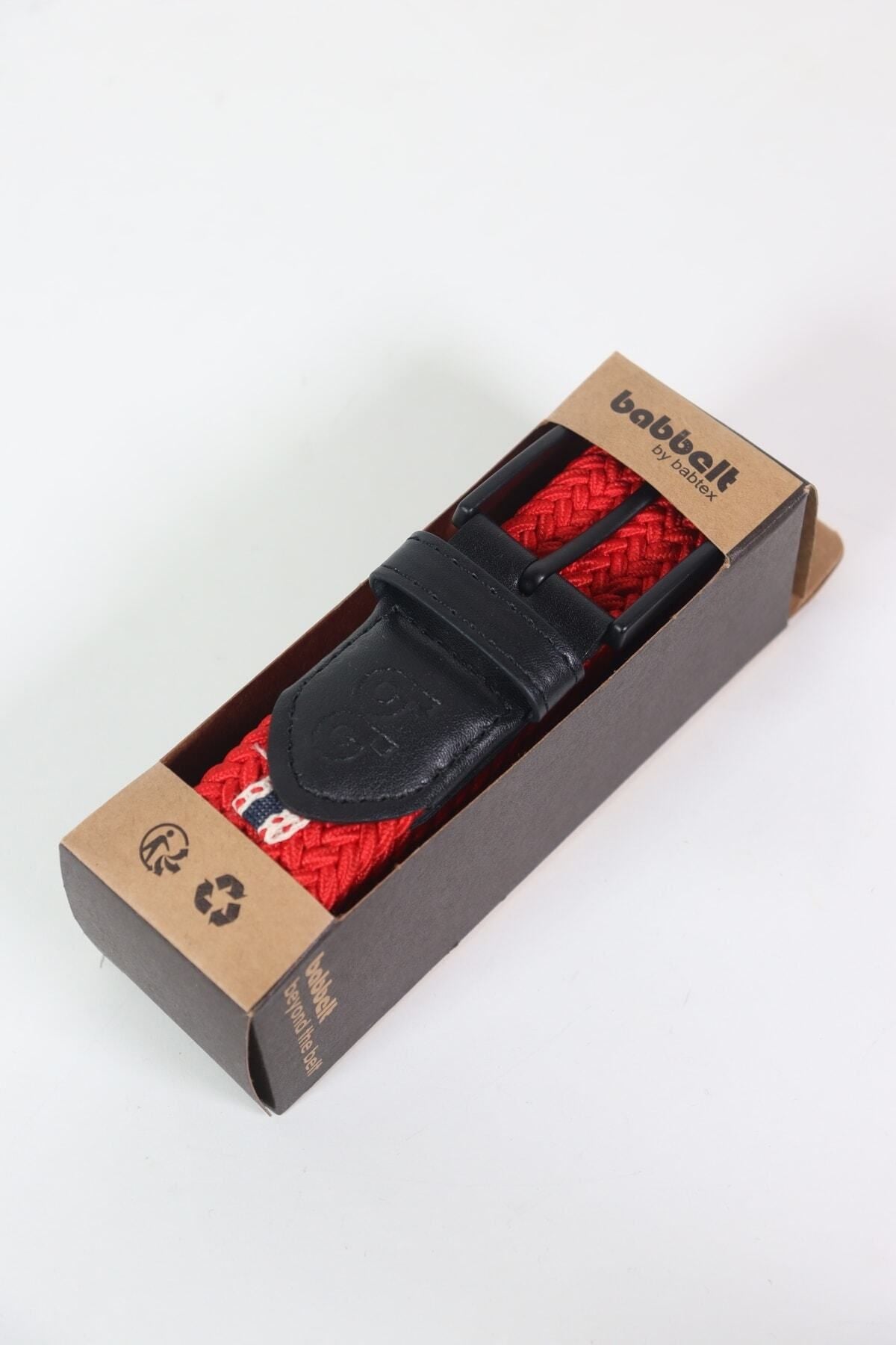 Elastischer Strickgürtel Unisex Rot
