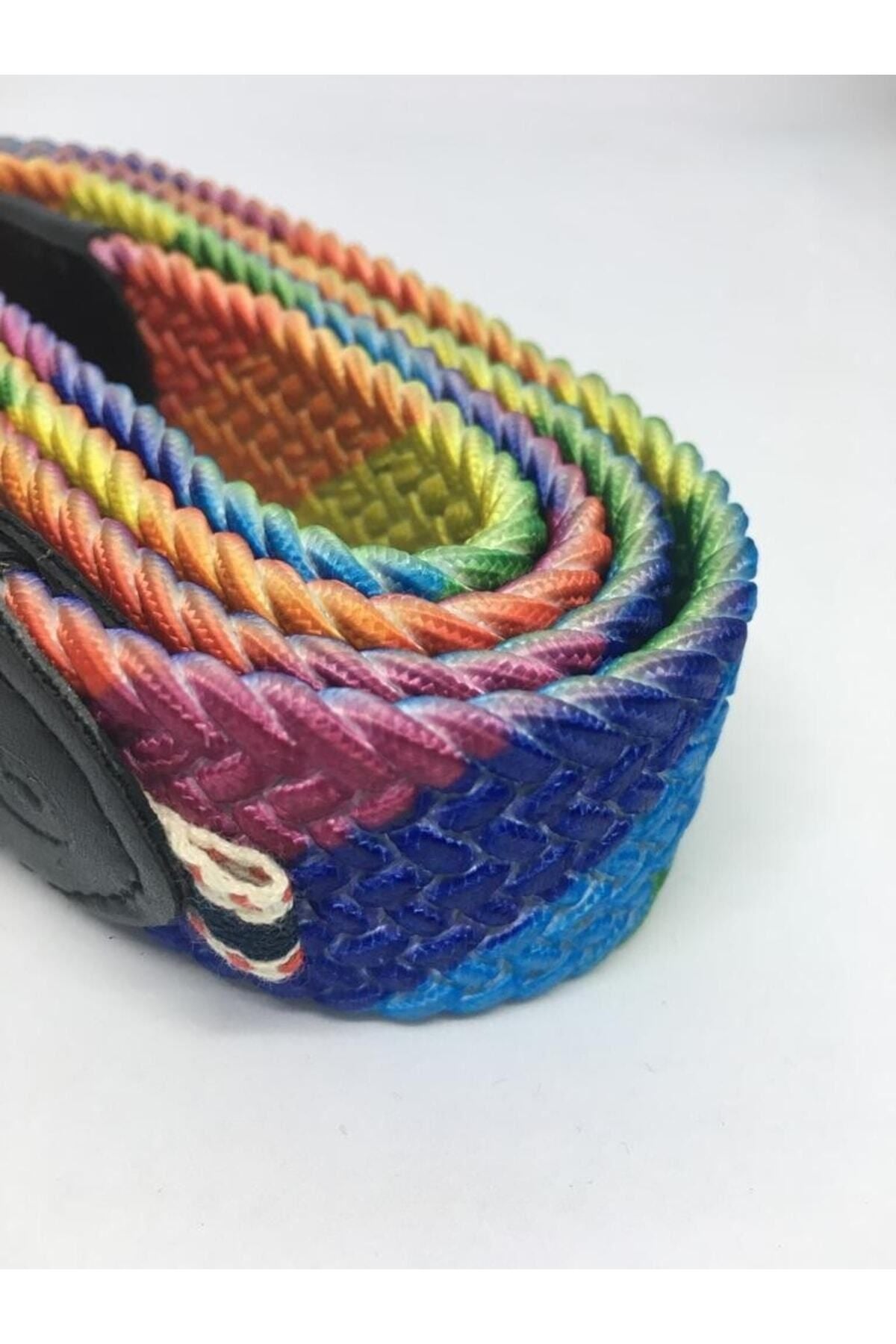 Elastischer Strickgürtel, Unisex, Regenbogen-Print