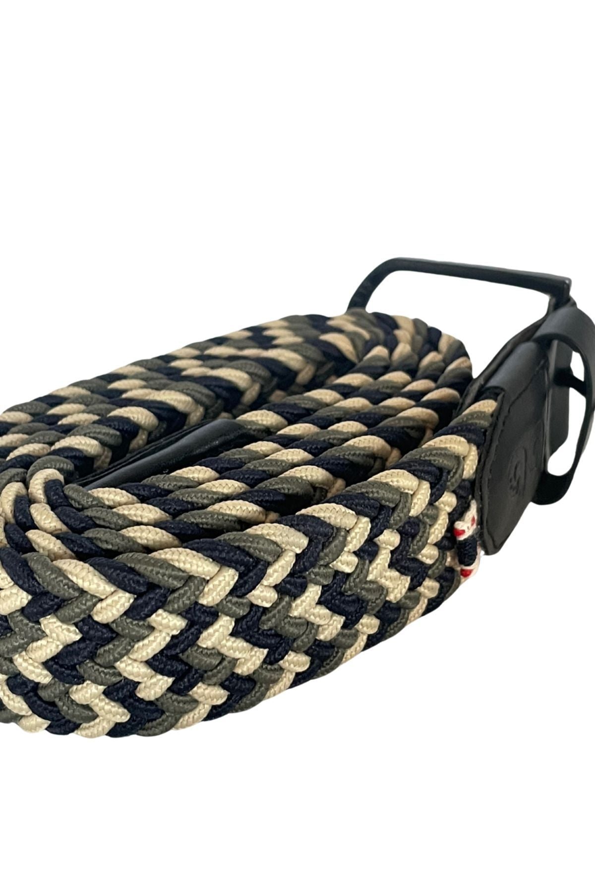 Elastischer Strickgürtel Unisex Marineblau-Khaki-Sand