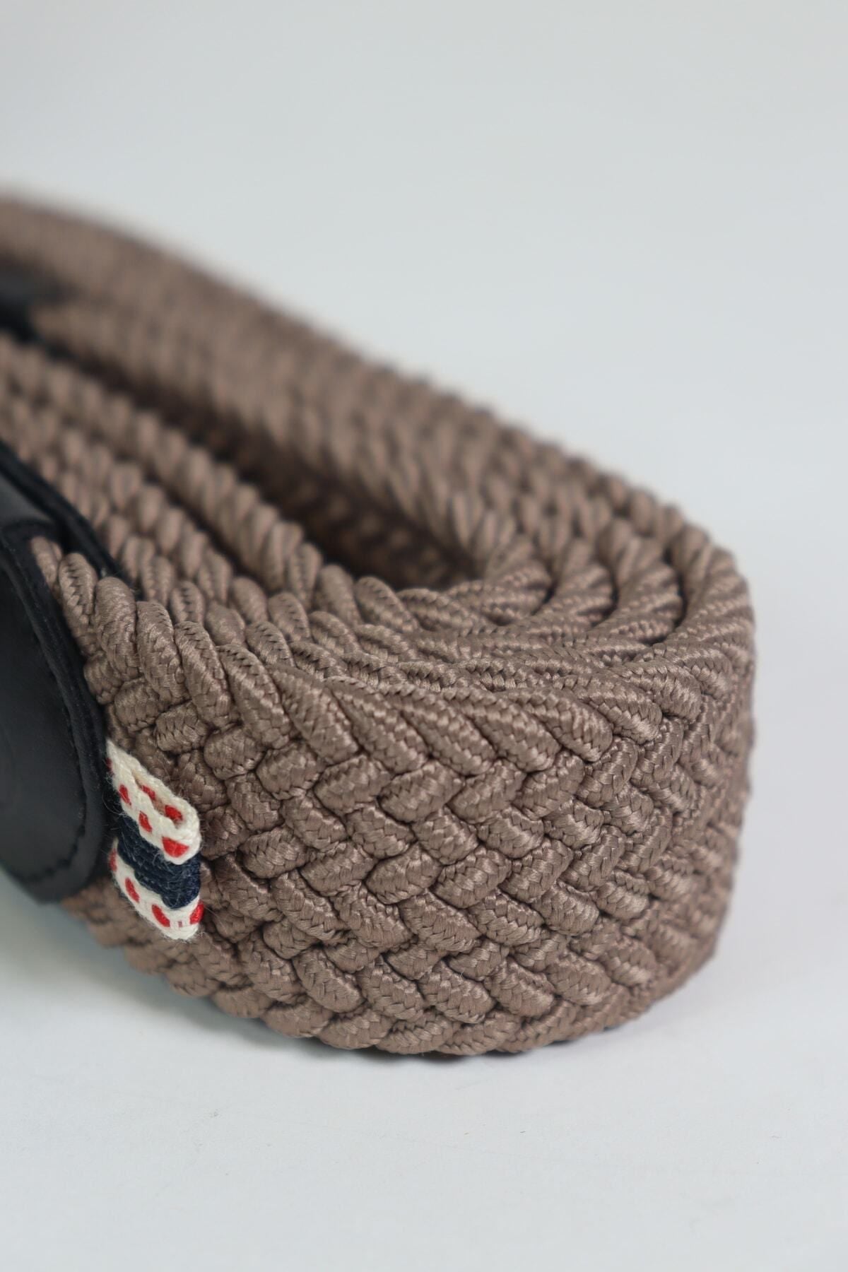 Elastischer Strickgürtel Unisex Beige