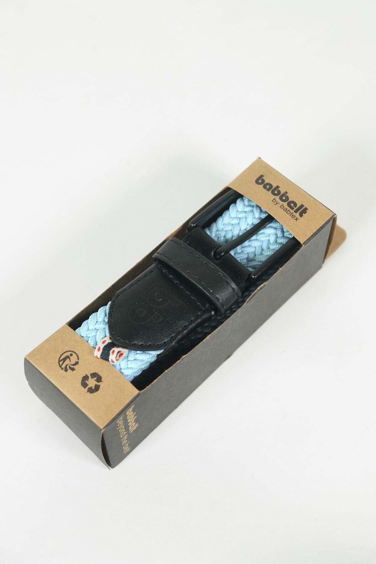 Elastischer Strick-Unisex-Gürtel Babyblau