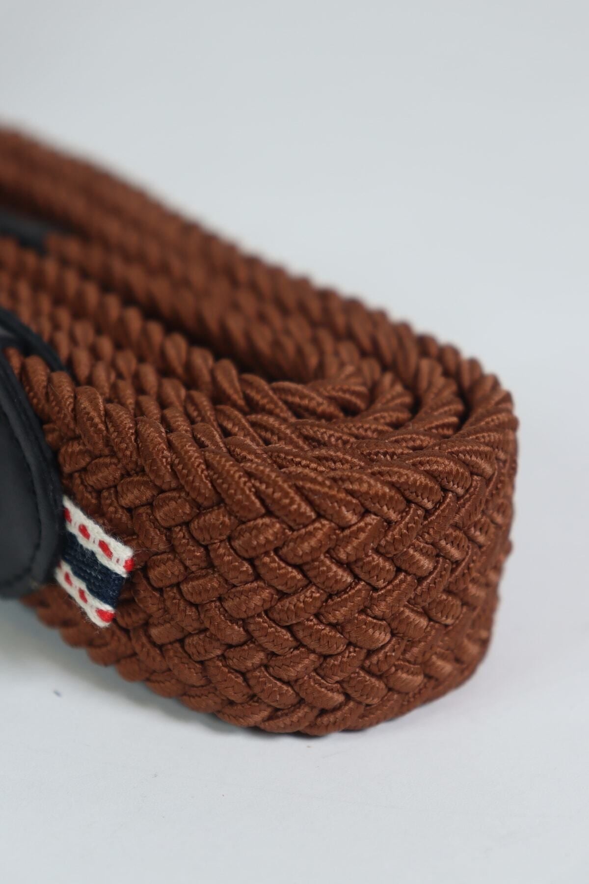 Elastischer Strickgürtel Unisex Hellbraun