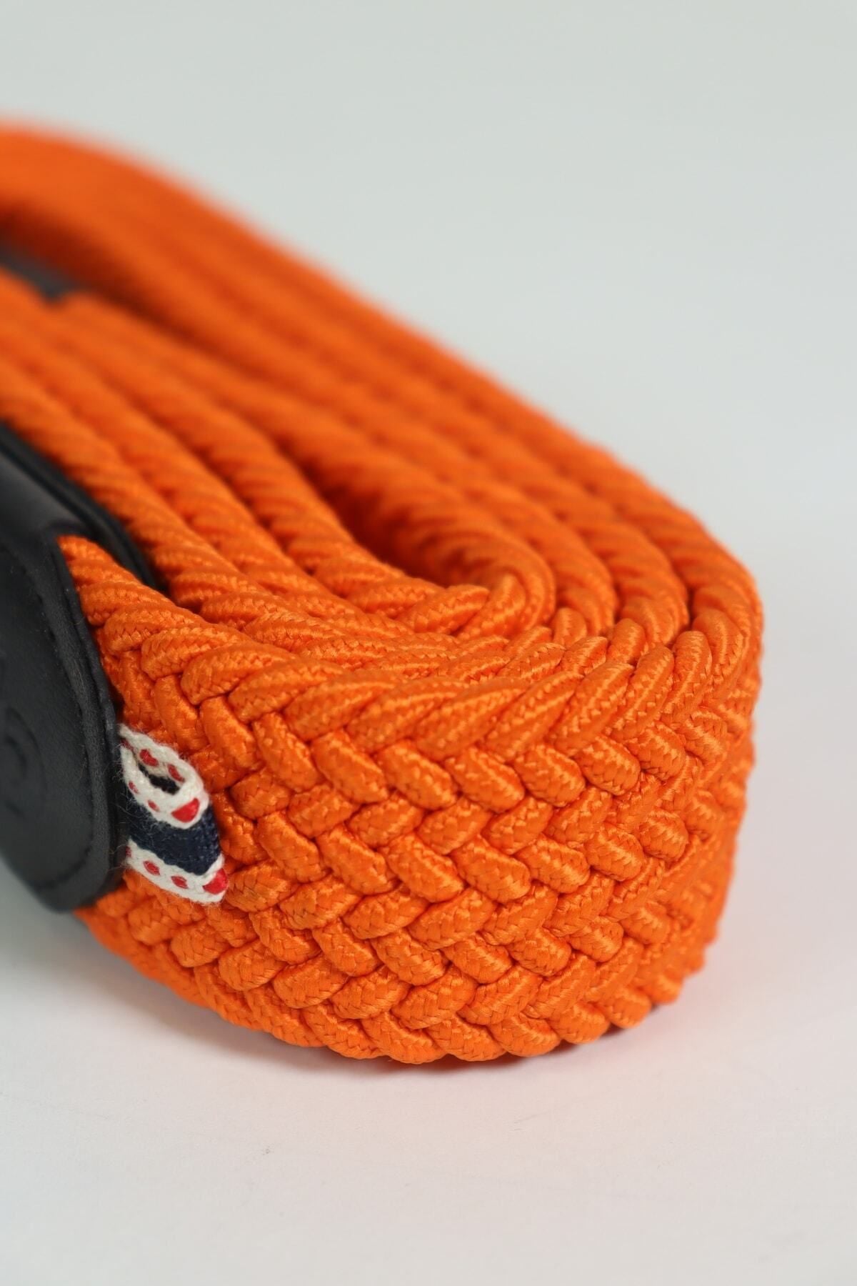 Elastic Knit Unisex Belt Orange