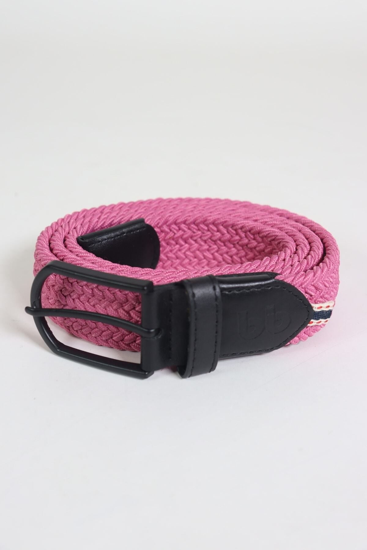 Elastischer Strickgürtel Unisex Rosa