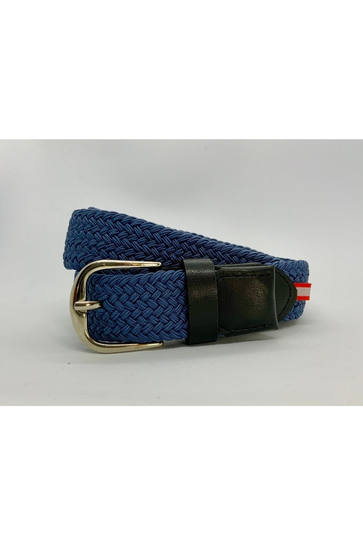 Elastic Knitted Kids Belt Indigo