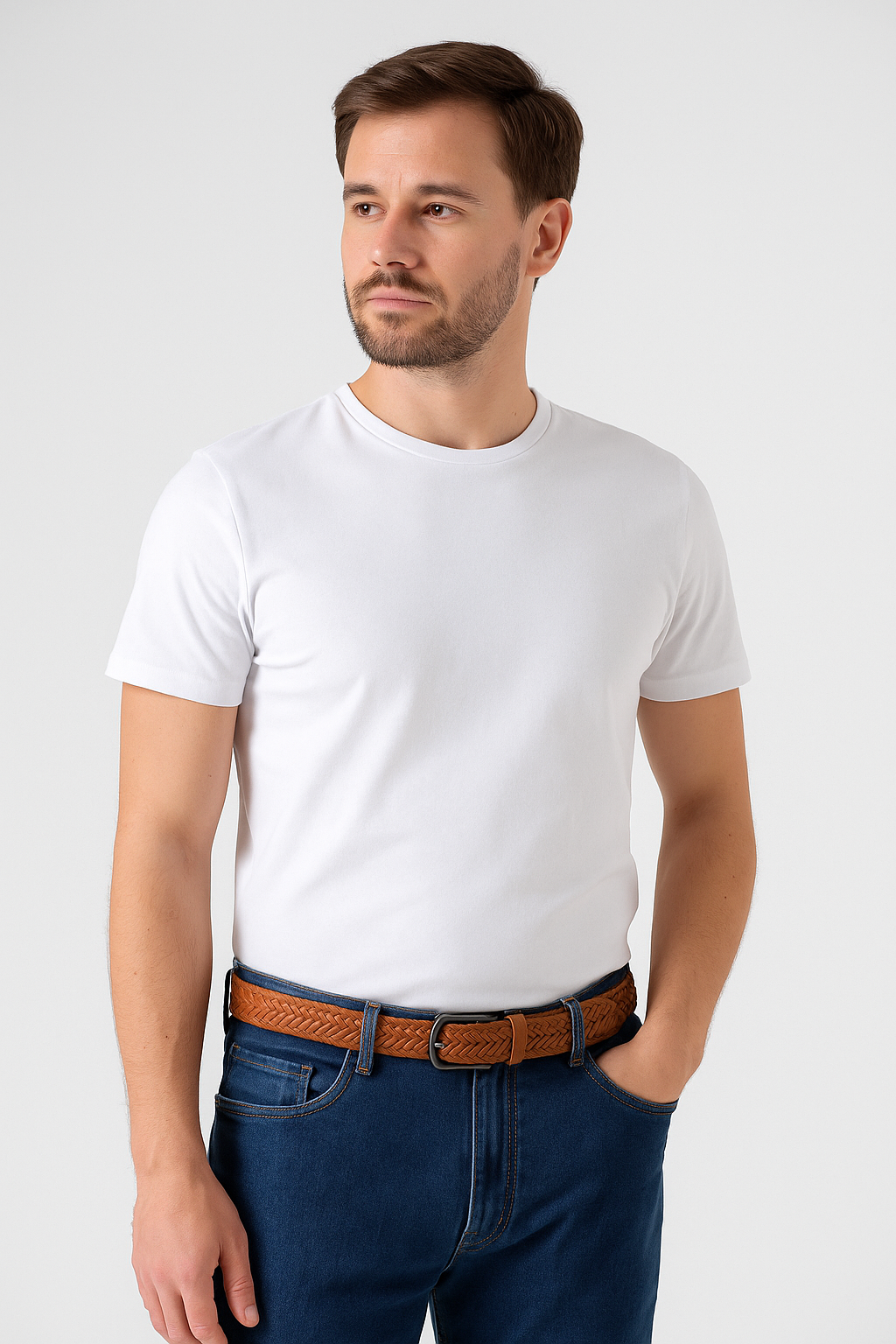 Handgefertigter Echtledergürtel für Herren