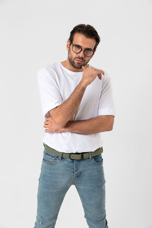 Elastik Örgü Unisex Kemer Haki