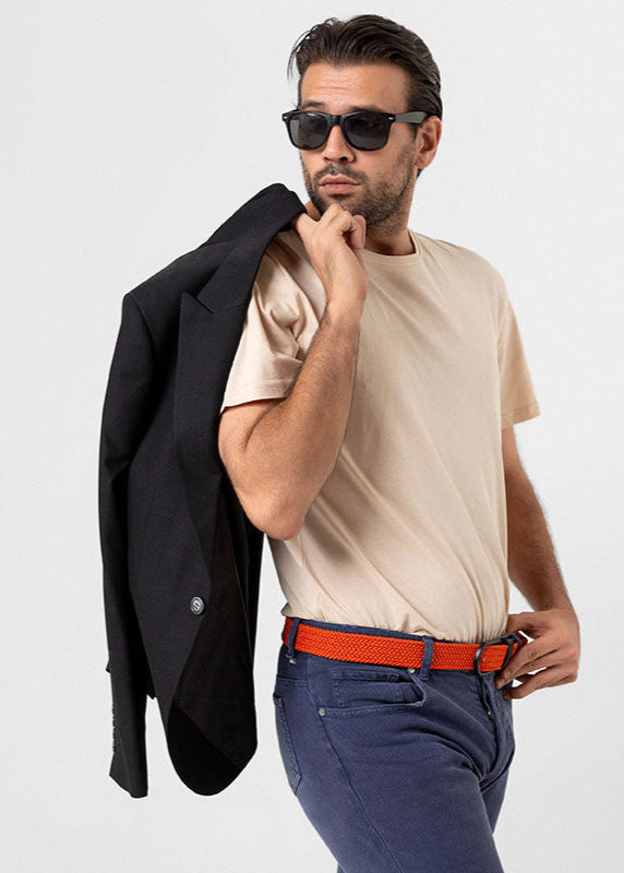 Elastischer Strick-Unisex-Gürtel Tile
