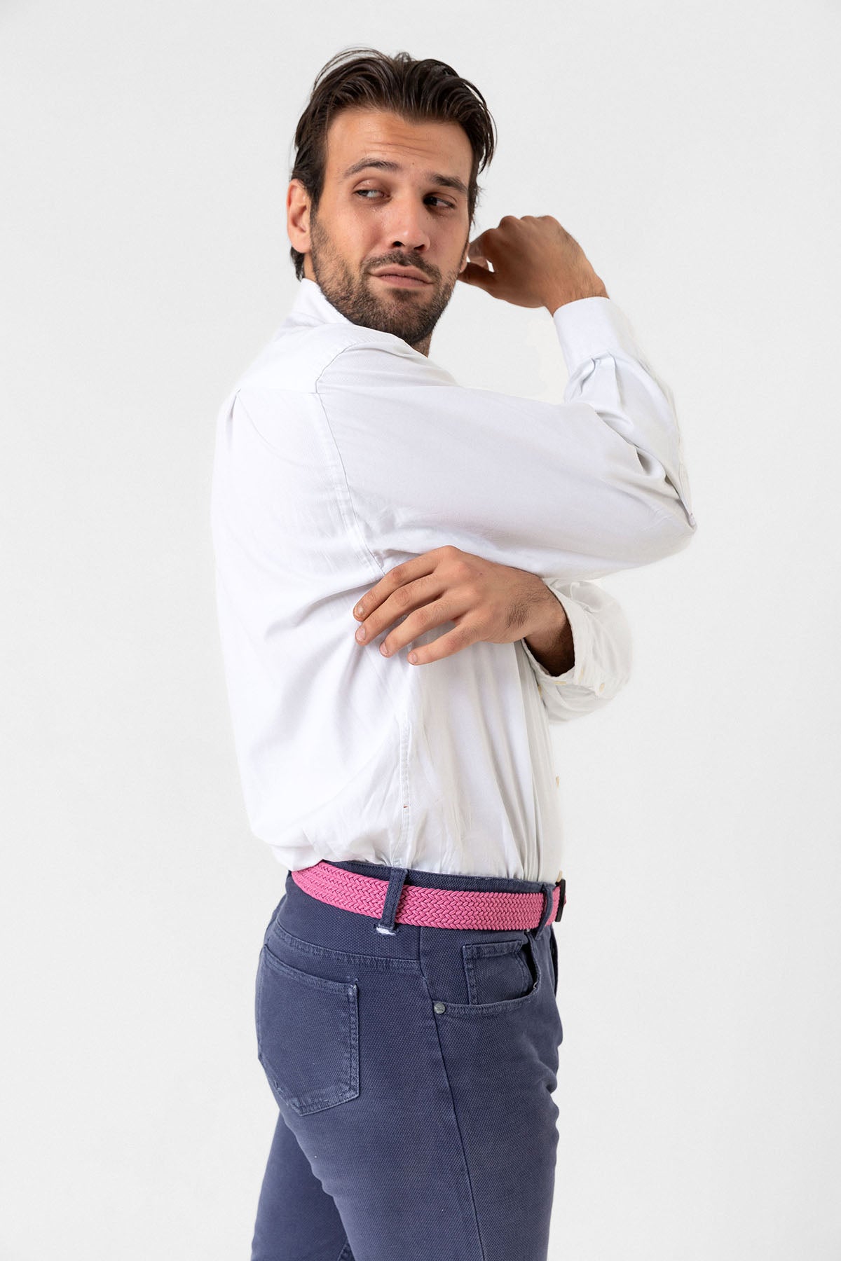 Elastischer Strickgürtel Unisex Rosa