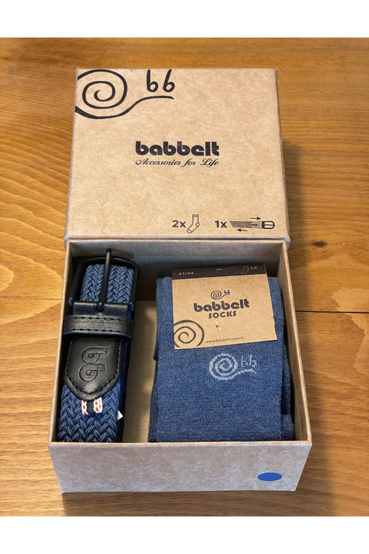 Bunter Geschenkbox-Gürtel und Socken