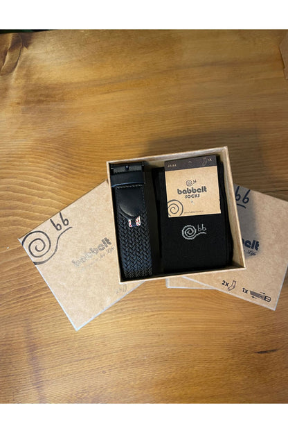 Bunter Geschenkbox-Gürtel und Socken