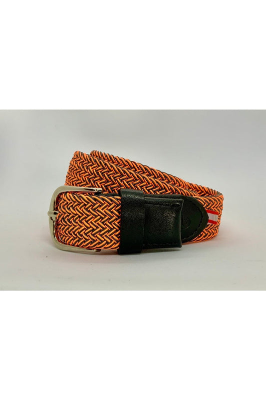 Elastischer Strickgürtel für Kinder Orange-Schwarz