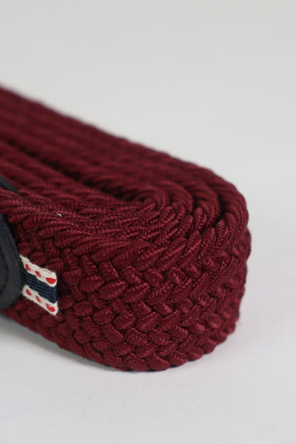 Elastischer Strickgürtel Unisex Bordeauxrot