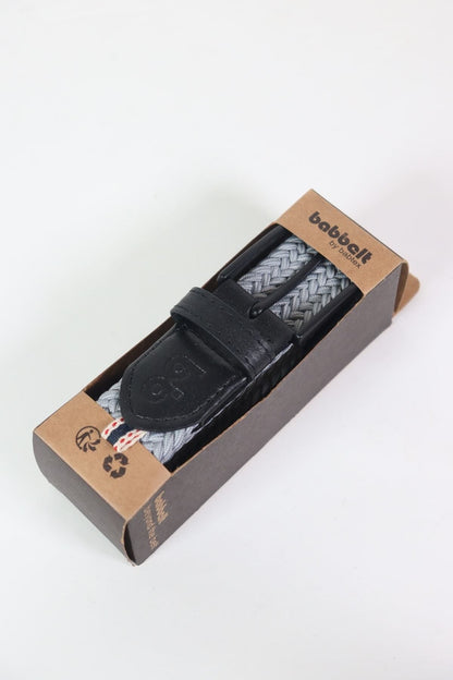 Elastic Knitted Unisex Belt Light Grey