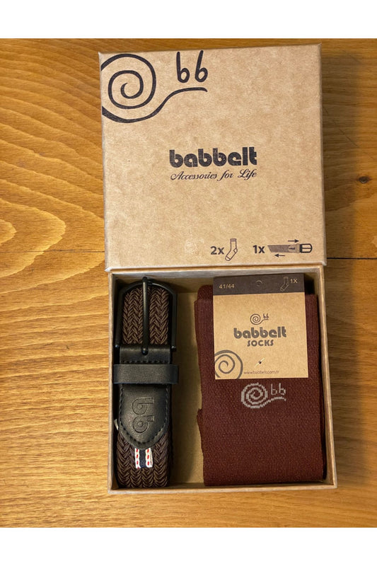 Bunter Geschenkbox-Gürtel und Socken