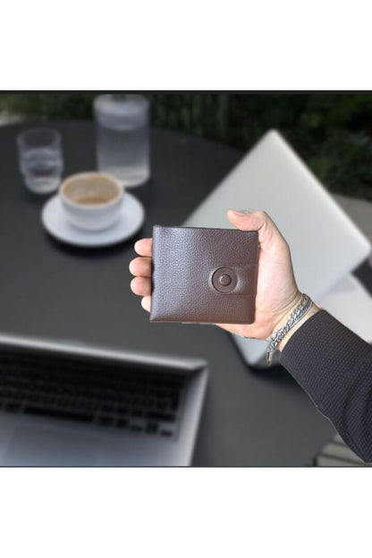 Magnetische Reisebrieftasche Braun