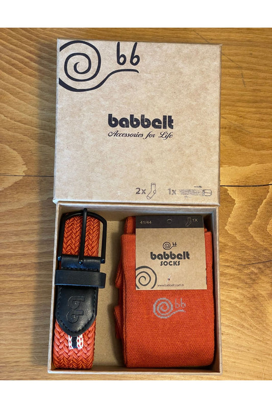 Bunter Geschenkbox-Gürtel und Socken