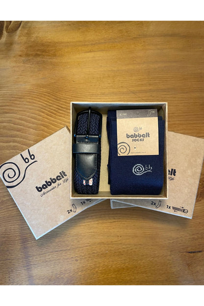 Bunter Geschenkbox-Gürtel und Socken