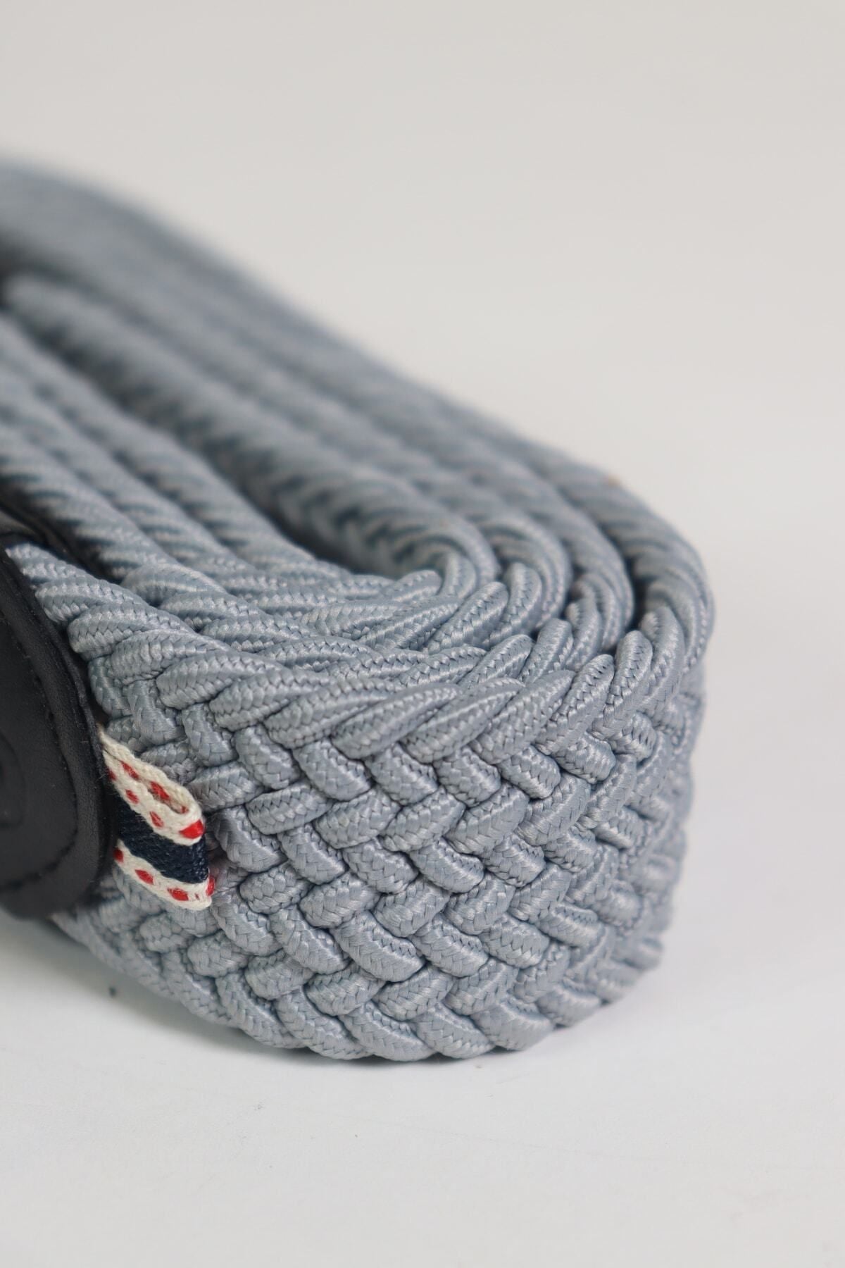 Elastic Knitted Unisex Belt Light Grey