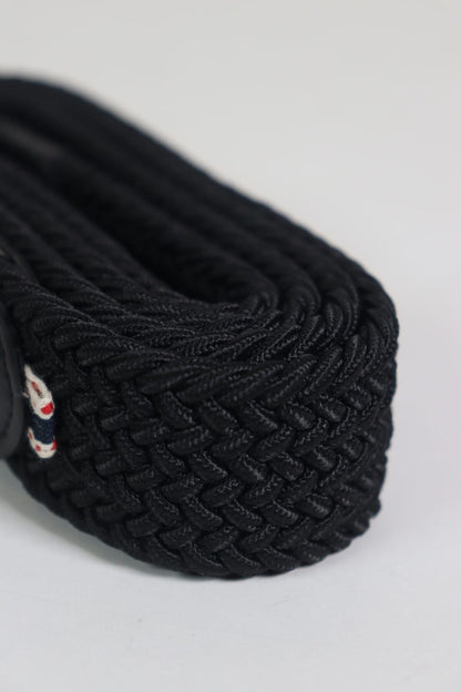 Elastischer Strickgürtel Unisex Schwarz
