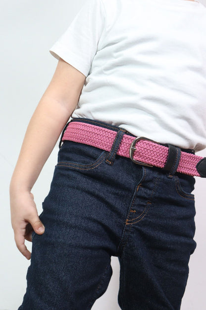 Elastischer Strickgürtel für Kinder Rosa