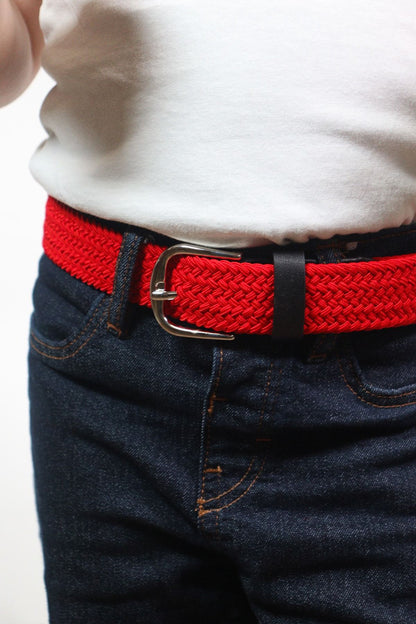 Elastischer Strickgürtel für Kinder in Rot