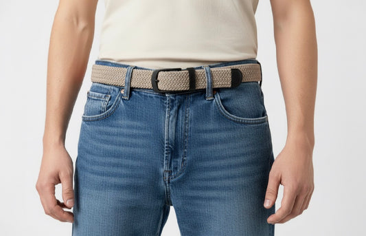 Elastik Örgü Unisex Kemer Taş