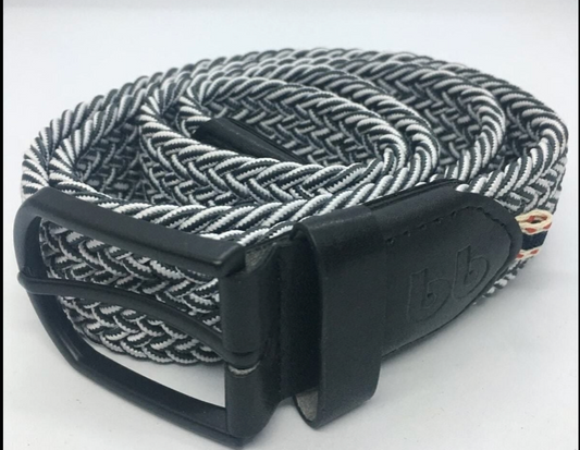 Elastischer Strickgürtel Unisex Anthra-Weiß