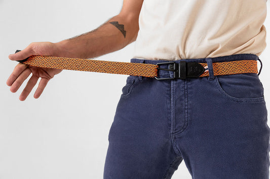 Elastischer Strickgürtel für Herren Orange-Antra