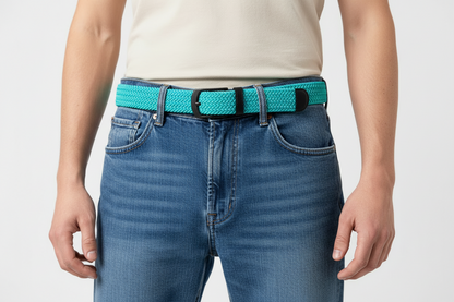 Elastik Örgü Unisex Kemer Turkuaz