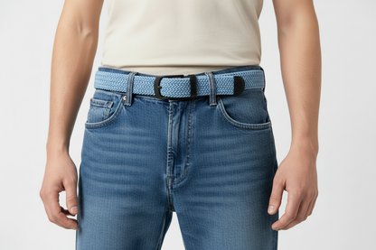 Elastik Örgü Unisex Kemer Bebe Mavisi